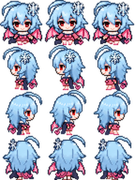笹妃 咲　RPGツクールMZ対応キャラチップ