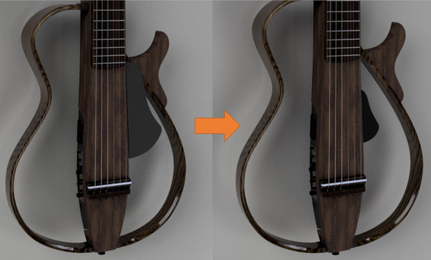 【3Dプリント用】Silent Guitar SLG200N NT用　フィンガーショートボード