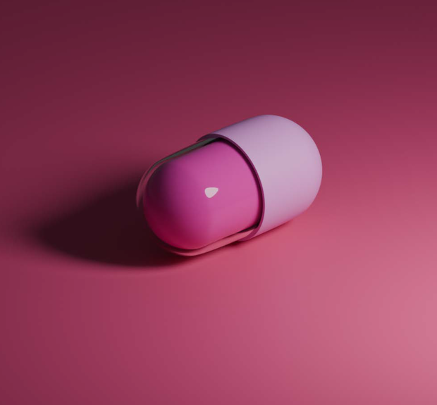 3D素材　カプセル錠剤