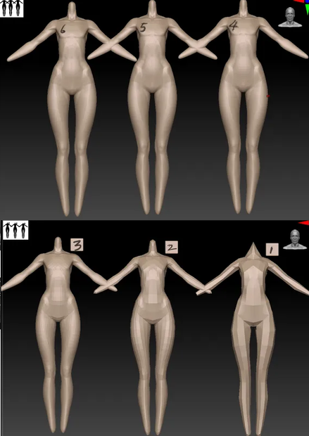 Free-Anime base body with 6 of divide levels