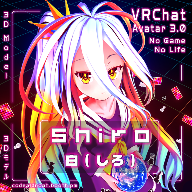 【3Dモデル】 「Shiro / 白」- Avatar3.0 NGNL_v1.5
