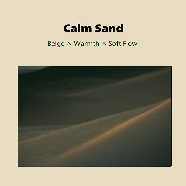 Calm Sand｜ベージュ( #E8DCC3)の砂×静けさCanvaテンプレート(10ページ)