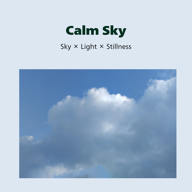 Calm Sky｜淡青( #CFE8F7)の空×静けさCanvaテンプレート(10ページ)