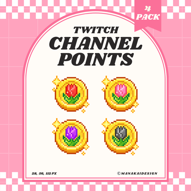 【Twitch対応】チューリップコイン チャンネルポイント ▶︎ドット絵