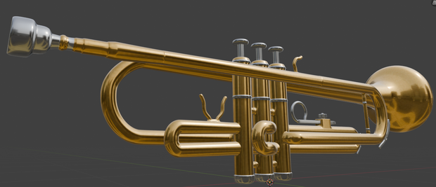 3D Trumpet Model | ３Ｄトランペットモデル