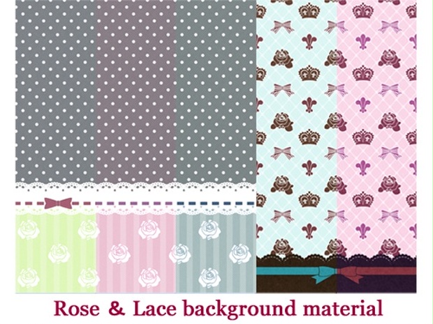 バラとレースの背景素材高解像度 阿久里屋 Booth