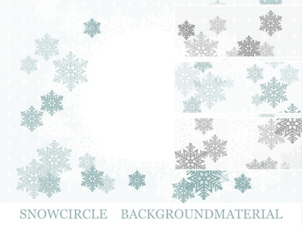 雪の結晶サークル背景素材高解像度 阿久里屋 Booth