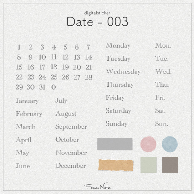 Digitalsticker【 Date-003 】