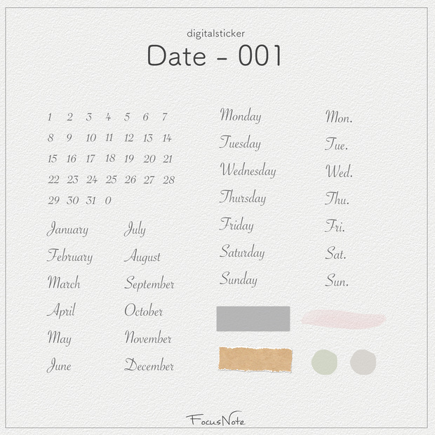 Digitalsticker【 Date-001 】
