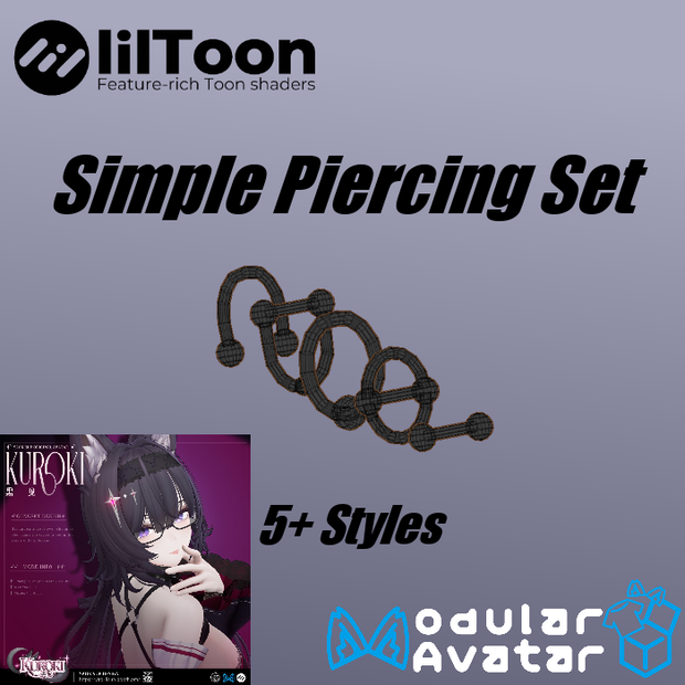 [FREE] Kuroki Simple Piercing Set