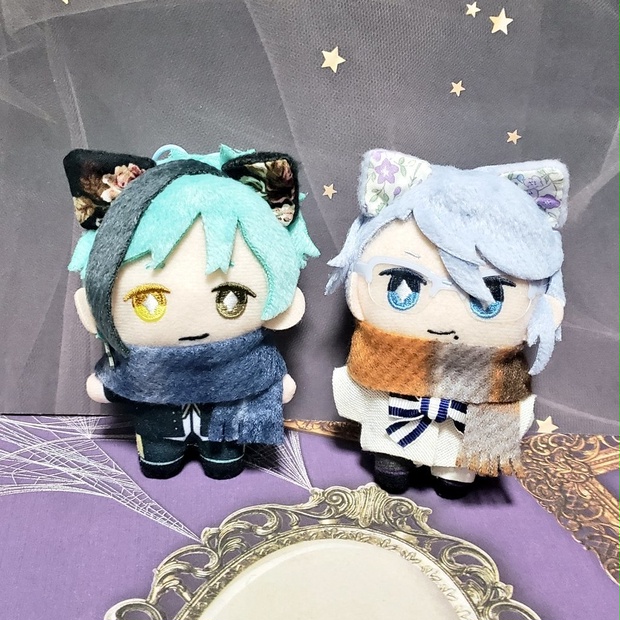 moon様　skzoo10cmぬいぐるみ用　マフラー 10cmぬい用・チェック柄フリースマフラー - 蝶々書房 - BOOTH