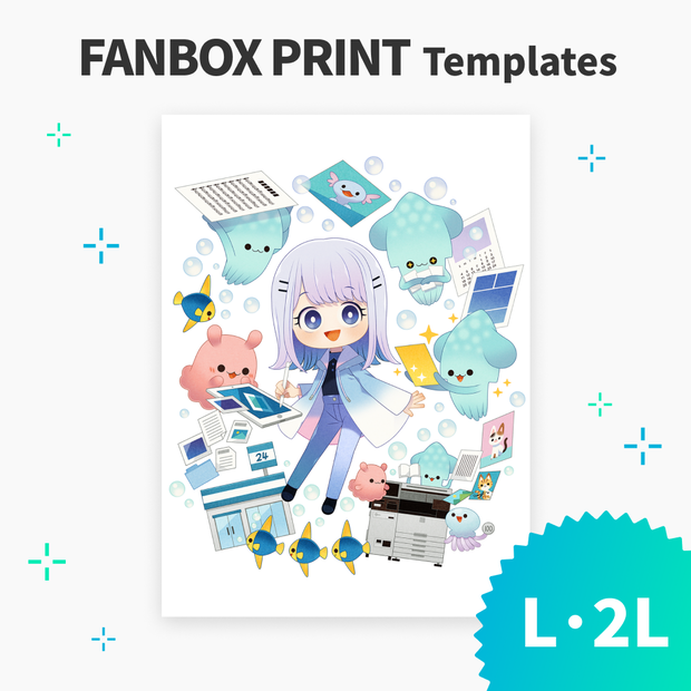 L/2L Default (Plain) Templates【FANBOX PRINT】