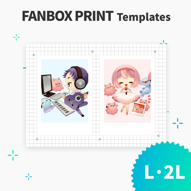 L/2L Instant Film Templates【FANBOX PRINT】