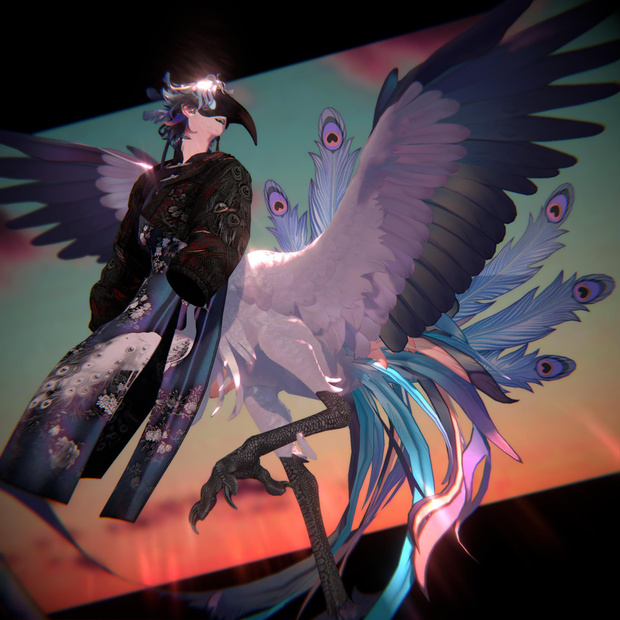 【3D model】妙楽鳥【VRChat avatar】