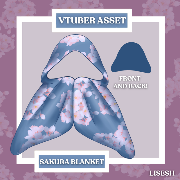 🌸SAKURA BLANKET🌸Live 2d🌸Vtuber Assets🌸3 colors