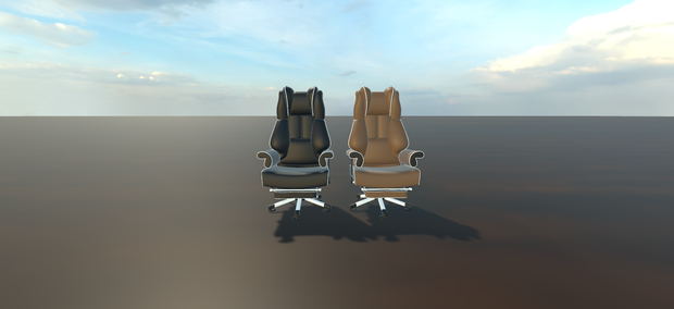 VRChat対応/3Dモデル】オットマン付き ハイバックゲーミングチェア（全2色）