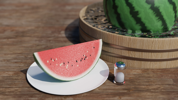 3DCG_スイカ