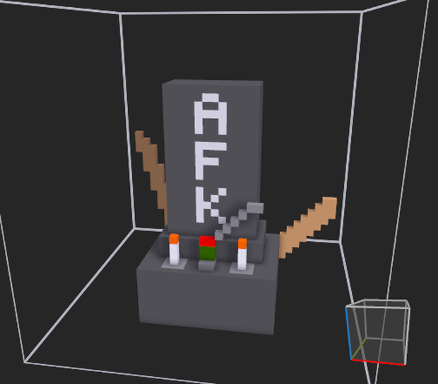 【VRchat想定】AFKアバター用墓石モデル