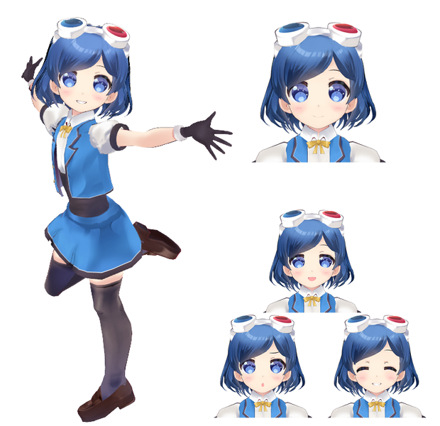【VRMモデル】見原優鈴【無料ダウンロード】