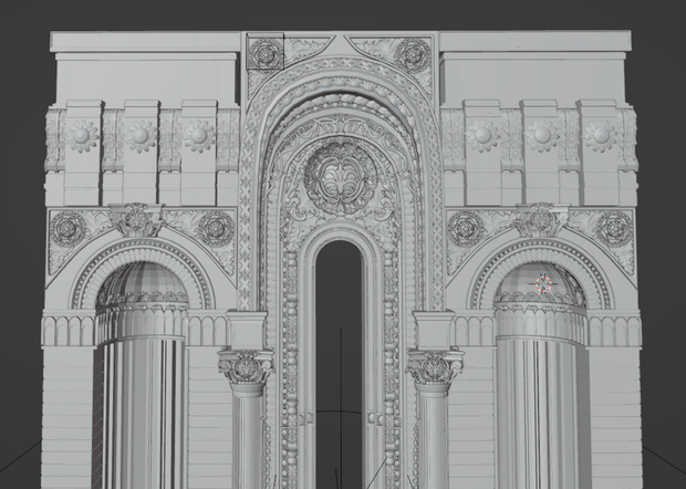 門モデルデータ_blenderデータ