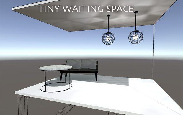 【cluster用ワールドアセット】TINY WAITING SPACE【Collider等設定済】
