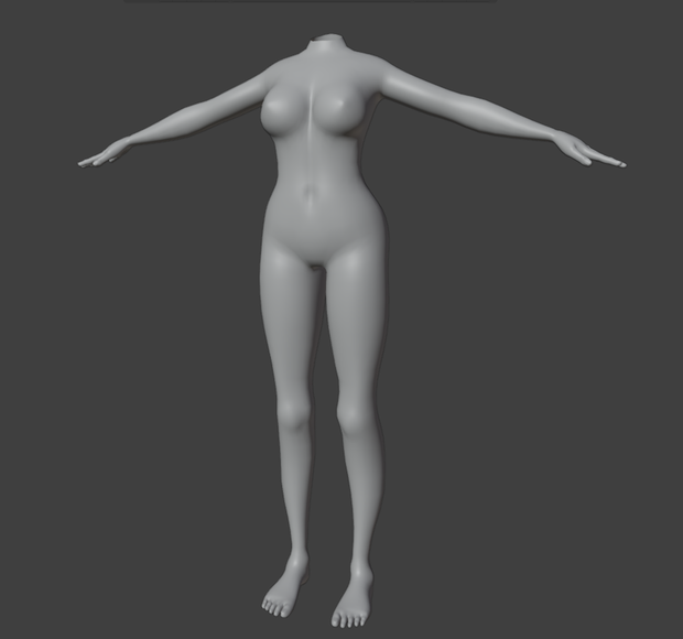 【3Dモデル】女性素体モデル