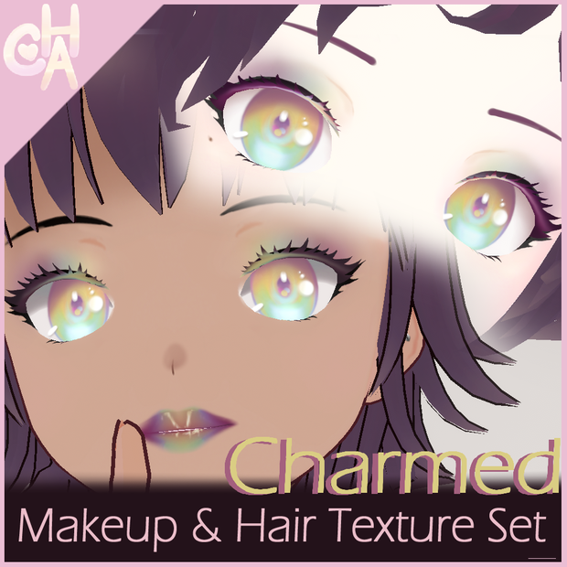 -50% (Commercial) [VRoid] Charmed Makeup & Hair Texture Sets - チャームド・メイク＆ヘア・テクスチャ・セット