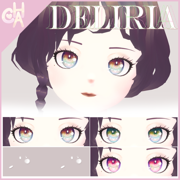 -50% (Commercial) [VRoid] Deliria Iris and Charmed Highlight - デリリア・アイリス＆チャームド・ハイライト・セット
