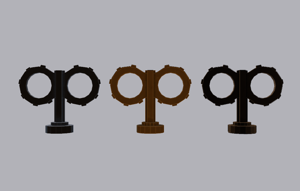 【3Dモデル】スチームパンク形 ゼンマイ　Key Clockwork