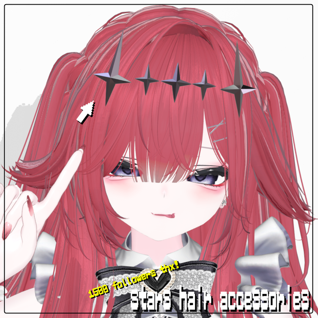 1500 followers thx! ♡ stars hair accessories