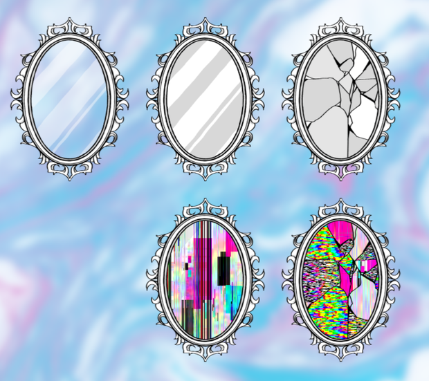 【無料/APNG】鏡