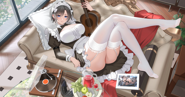 【商用】【YCH base】イラストテンプレート素材Vtuber素材メイド契約