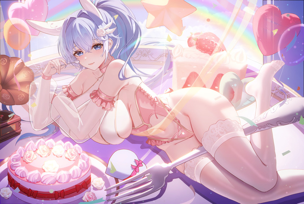 【商用】【YCH base】イラストテンプレート素材Vtuber素材雲の上の美しい夢