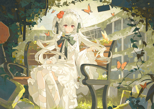 【商用】【YCH base】イラストテンプレート素材Vtuber素材グリーン・アポカリプス