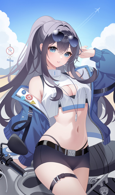 【商用】【YCH base】イラストテンプレート素材Vtuber素材バイクツアー