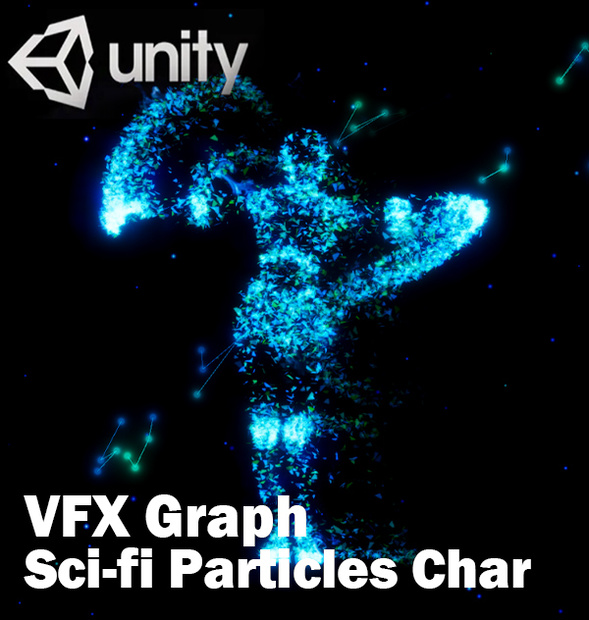 Unity VFX Graph：Sci-fi Particles Char and BG