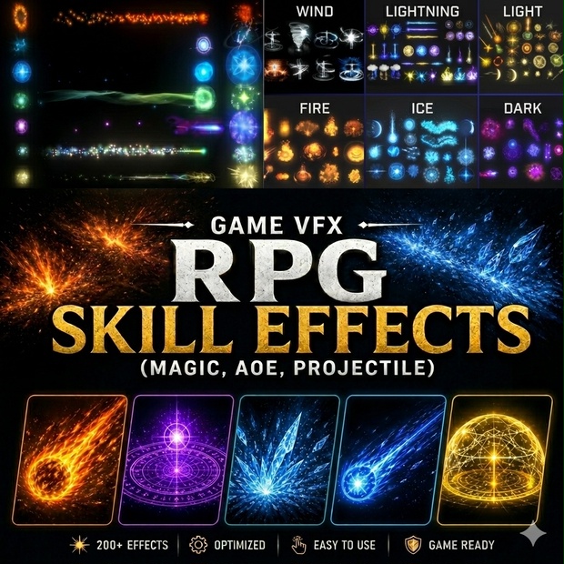 Magic Power Unity Unity Game VFX - RPG Skill Effects (Magic, AOE, Projectile) - EricWang ...