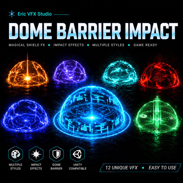 Unity Game VFX - Dome Barrier Impact
