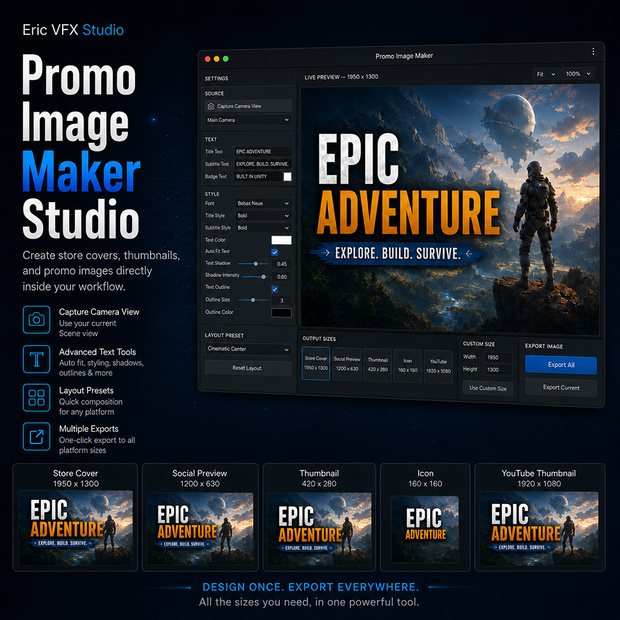 Unity Promo Image Maker Studio