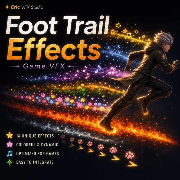 Unity Game VFX - Foot Trail Effects