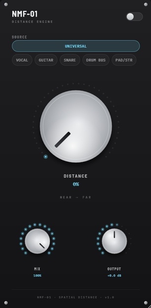 【無料/Freeあり】NMF-01 — Spatial Distance Engine【VST3】