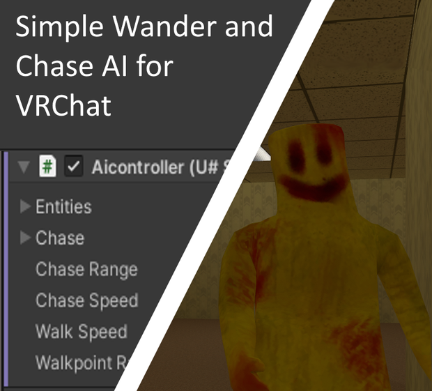 VRC Udon Wander / Chase AI Script     徘徊・追っかけAIスクリプト