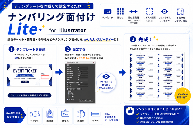ナンバリング面付けLite