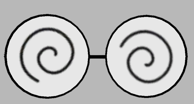(FREE) くるくる眼鏡 / Round Glasses