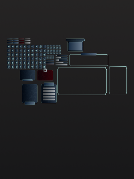 Dark Sci-Fi UI Kit – Horror Game Interface Pack