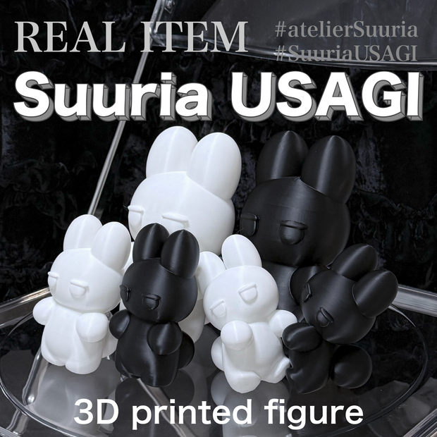 【REAL ITEM】SuuriaUSAGI 3D printed figure #atelierSuuria