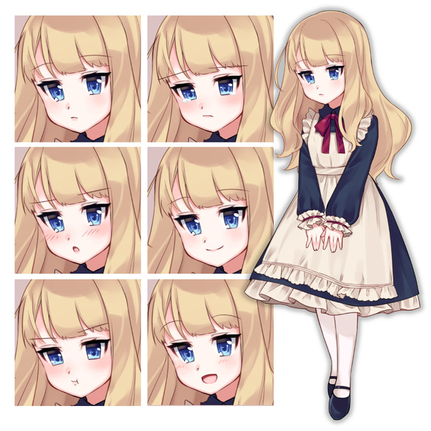 金髪少女の立ち絵