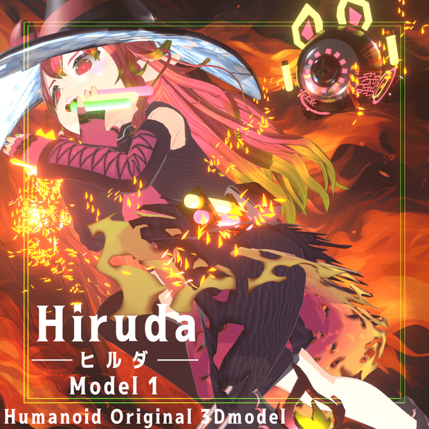 【VRoid＋Blender製】オリジナル3Dモデル「ヒルダ」_Rev.2.0