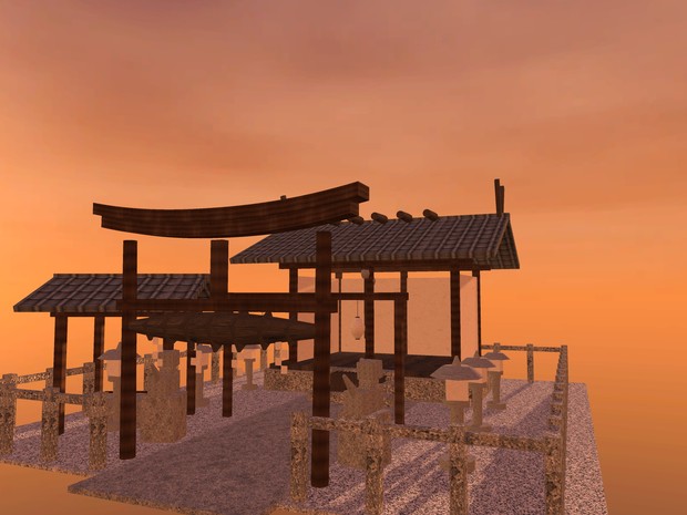 【VRChat想定】神社 境内セット｜拝殿・鳥居・狛犬・手水舎・石灯籠【unitypackage同梱 / FBX・OBJ】