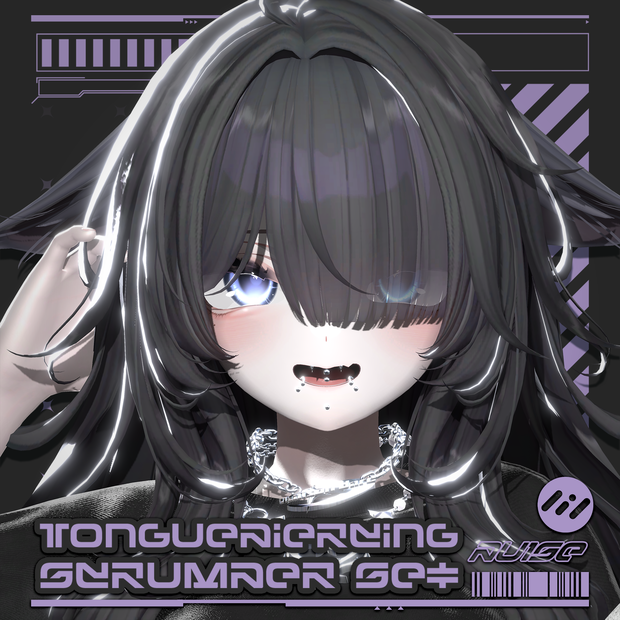 【しなの対応】舌ピアス&牙ピアスセット/Tonguepiercing&Scrumperset